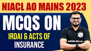 NIACL AO MAINS 2023  IRDAI amp ACTS OF INSURANCE  INSURANCE AWARENESS  GA BY PUSHPAK SIR [upl. by Eerual]