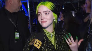 Watch Billie Eilish REACT to Record Breaking GRAMMY Night Exclusive [upl. by Ahusoj]