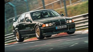 RN 1 Onboard video Nürburgring Bridge to Gantry BMW E36 328i 0741299 [upl. by Navlys]