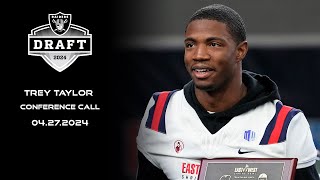 Trey Taylors Conference Call  Round 7 Selection  2024 NFL Draft  Raiders [upl. by Avery]