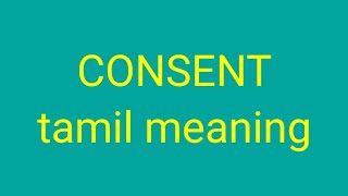 CONSENT tamil meaningsasikumar [upl. by Avla]