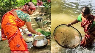 Mourola Macher Chachori Cooking  মৌরলা মাছের চচ্চড়ি রেসিপি  Cook Fish in Village Style [upl. by Ahsinelg]