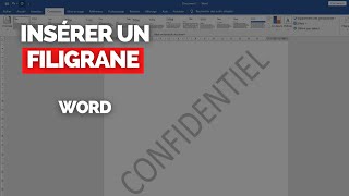 Comment Insérer  Ajouter un Filigrane dans Word  TUTORIEL [upl. by Eddana]