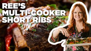 Ree Drummonds MultiCooker Short Ribs with Collards and Peppers  The Pioneer Woman  Food Network [upl. by Jerroll58]