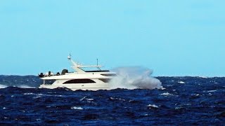 Extreme Yachting in rough seas in luxury of course watch it plunge deep into the water [upl. by Nahtannhoj928]