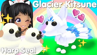 NEW GLACIER KITSUNE HARP SEAL amp MORE in ADOPT ME UPDATE roblox NEWS TEA [upl. by Alikam547]