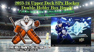 202324 Upper Deck SPx Hockey 2 Hobby Box Break Full Release Day Nice Boxes Great Auto [upl. by Ardnasyl]