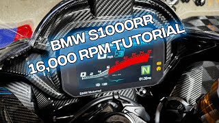 How To Add 16000 RPM Screen to 20232024 BMW S1000RR BT Moto Tutorial [upl. by Past]