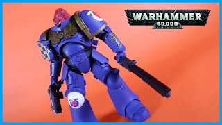 McFarlane Toys Warhammer 40000 ULTRAMARINES PRIMARIS ASSAULT INTERCESSOR Action Figure Review [upl. by Enelad15]