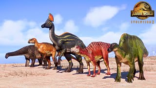 Dinosaur Race 6  Nigersaurus vs Ouranosaurus vs Muttaburrasaurus vs Olorotitan vs Maisaura [upl. by Anirrak755]