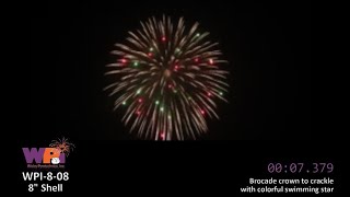 Wisley Pyrotechnics Inc  WPI808  8quot Shell firework [upl. by Llireva]