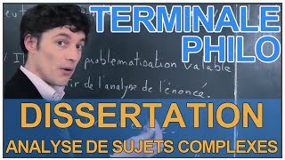 Dissertation  lanalyse de sujets complexes  Philosophie  Terminale  Les Bons Profs [upl. by Mcallister]