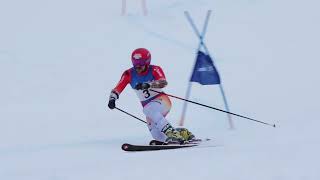 Nicolas Michel back at racing for Pinzolo Telemark WC [upl. by Nwahsyar797]