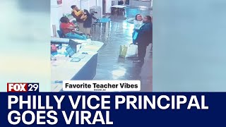 Philadelphia vice principal goes viral for the bond he shares with students [upl. by Silda]