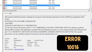 How To Fix the DistributedCOM Error 10016 in Windows 11 [upl. by Flan]