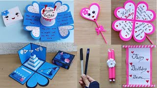 4 Handmade Birthday Cards in one video [upl. by Moyers243]