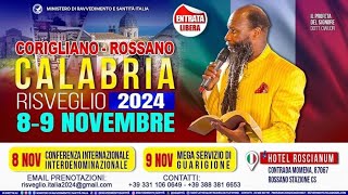 INTERNATIONAL CONFERENCE OF PASTORS IN CORIGLIANO ROSSANO ITALY  8TH NOVEMBER 2024 [upl. by Ahsiya]