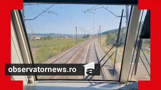 Minunea de pe calea ferată din România un tren chinezesc a atins 176 kmh pe un tronson modernizat [upl. by Aisnetroh]