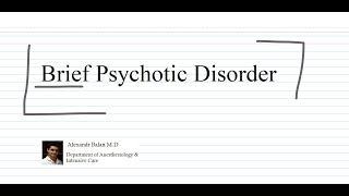 Brief Psychotic Disorder [upl. by Geithner]