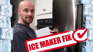 Samsung Ice Maker Frozen Fix  How to FORCED DEFROST 4 Door Flex Refrigerator Ice Maker [upl. by Florida420]