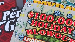 HOLIDAY BLOWOUT PAYDAY BONUS amp THE PERFECT GIFT florida scratchers [upl. by Aroled]