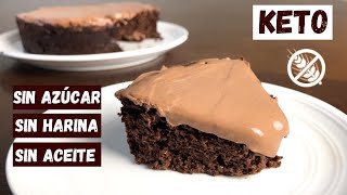 TORTA PASTEL DE CHOCOLATE KETO Húmeda Esponjosa y Saludable  Casera Sin Azúcar y Sin Harinas [upl. by Ahsimal]