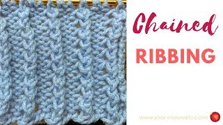 Chained Ribbing Knitting Pattern  Rib Knit Patterns [upl. by Barden]