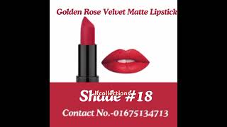 Golden Rose velvet Matte Lipstick 💄💄💄minivlog shortsvideo shortsvideoviral [upl. by Annail677]