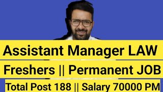 Bumper LAW Vacancy 2024  For Freshers Permanent LLB JOB [upl. by Angelita]