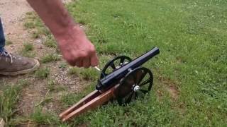 A Very Small Cannon  Homemade Cannon Gets Shot Off [upl. by Iago]