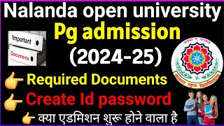 Nalanda open university Pg admission process 2024  Nou admission process  Nou admission online [upl. by Araem104]