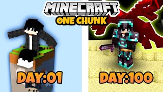 100 days Beating Minecraft in ONE CHUNK Insane Challenge minecrafthindi [upl. by Marfe]