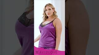 Lingerie Plus Size Satin Lace Chemise  Avidlove [upl. by Socher]