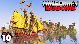 I Built a MASSIVE PIRATE SHIP in Minecraft 120 Hardcore  Ep10 [upl. by Ahsoym]