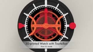 3Dпечатные часы с турбийоном  Ultimaker  3Dprinted Watch with Tourbillon by TheGoofy [upl. by Ssegrub199]