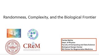 Mathematics of Life Seminar Series Randomness Complexity and the Biological Frontier [upl. by Ahsenal]