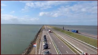 Niederlande Der Abschlussdeich des Ijsselmeers ein spektakuläres Bauwerk Nederland Afsluitdijk [upl. by Resor984]