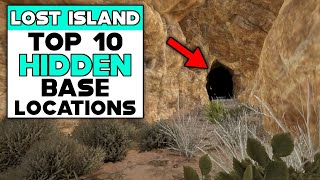 ARK LOST ISLAND TOP 10 HIDDEN BASE LOCATIONS [upl. by Colis]