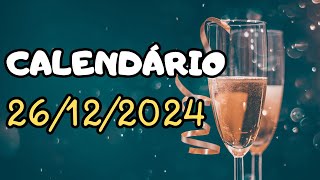 CALENDÁRIO DE 26 DE DEZEMBRO DE 2024 ALUNONOTADEZ10 ensinofundamental [upl. by Suirtemed605]