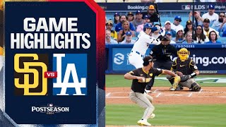 Padres vs Dodgers NLDS Game 5 Highlights 101124  MLB Highlights [upl. by Niraa]