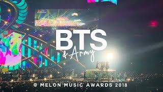 BTS 방탄소년단 Melon Music Awards 2018  FAKE LOVE AIRPLANE pt2 IDOL 멜론 뮤직 어워드 무대와 아미Army의 현장 반응 [upl. by Arahsal772]