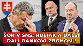 SNS sa rozpadá Huliak s dvoma poslancami opúšťajú Danka [upl. by Katy]