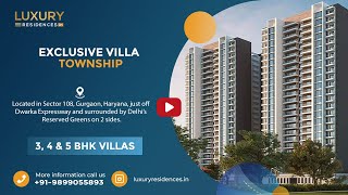 Sobha International City Villas Sector 108 Gurgaon  Walkthrough Video  Interiors  Amenities [upl. by Maiocco209]