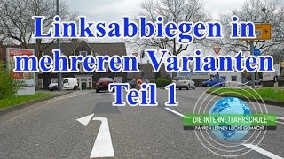 Linksabbiegen Teil 12  Vorfahrtstraße und Zone 30  Fahrstunde  Prüfungsfahrt [upl. by Eyllib]