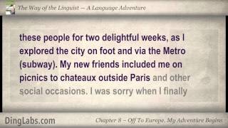 08 The Linguist by Steve Kaufmann  A Language Adventure  Off To Europe My Adventure Begins [upl. by Ormiston]