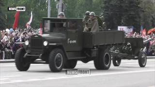 Donezk Siegesparade zum Tag des Sieges am 9Mai 2016 [upl. by Olnee]