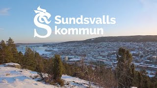 En film om Sundsvall i vinterskrud  A movie about a snowy Sundsvall [upl. by Dloreg]