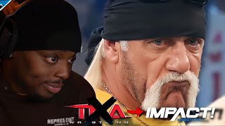 Tray Reacts To Hulk Hogan Destroying Impact Wrestling [upl. by Ahsinna948]