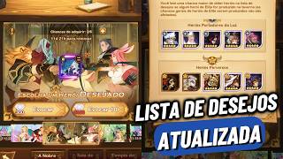 LISTA DE DESEJOS ATUALIZADA  AFK ARENA [upl. by Midian]