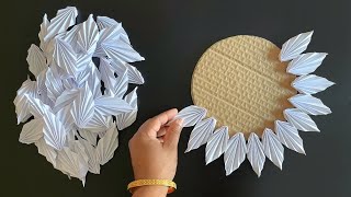 Beautiful White Paper Wall Hanging Craft  Paper Craft For Home Decoration  Paper Wall Mate  DIY [upl. by Arais777]